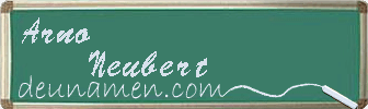 Arno Neubert Visitenkarte